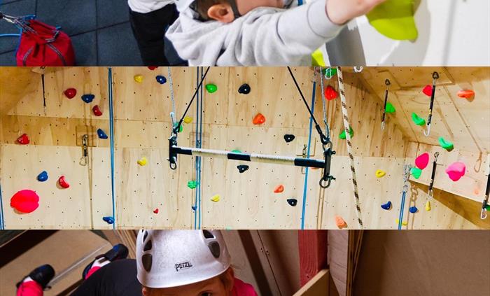 Children's activities range from climbing, caving and leap of faith!